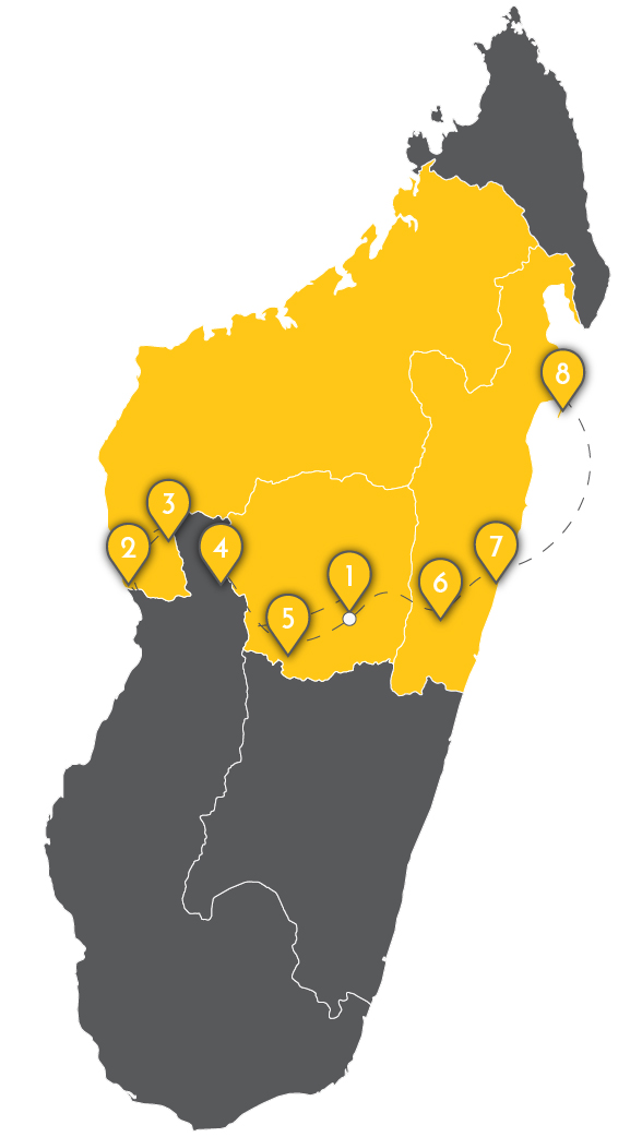 Visualizzazione mappa tour – Tsingy + RN35-01