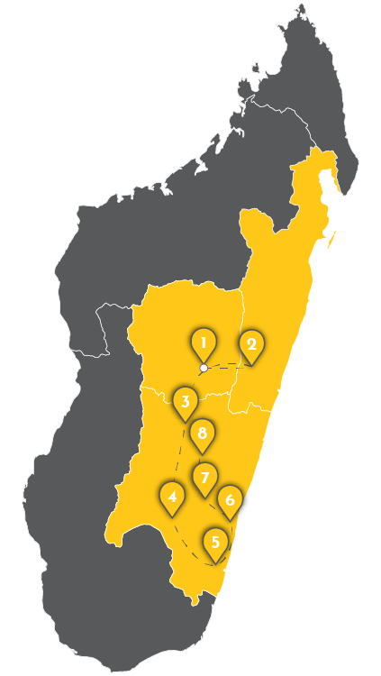 Visualizzazione mappa tour – Piroga,tsingy e baobab-01